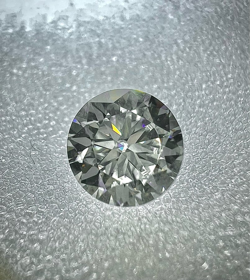 Äkta 1ct VVS1 D-Color Moissanite-Diamant Med Certifikat!