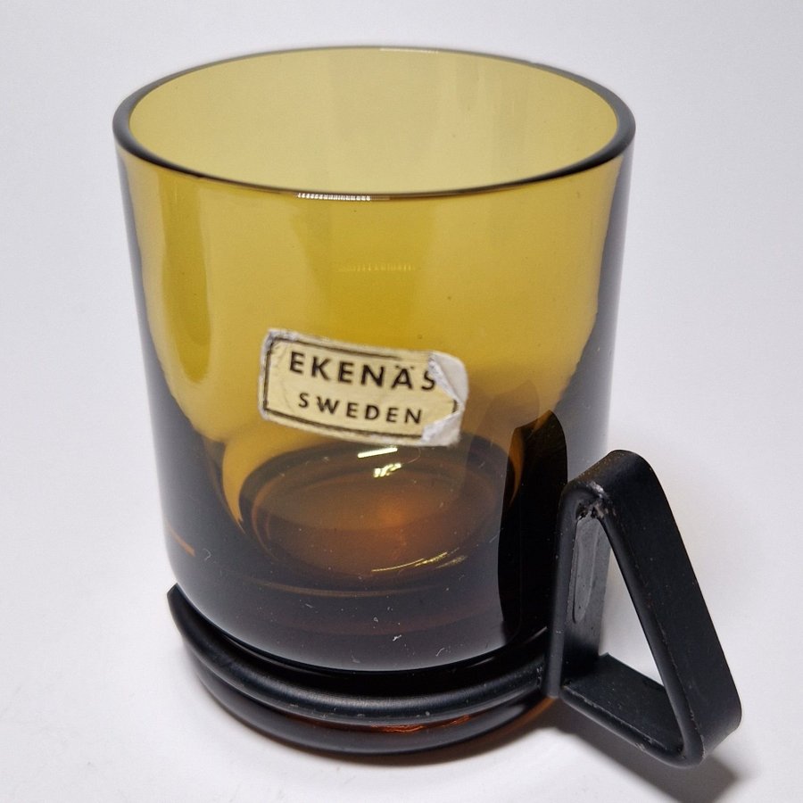 6 ST VINTAGE RETRO PUNSCH / GLÖGG GLAS EKENÄS BRUK AB