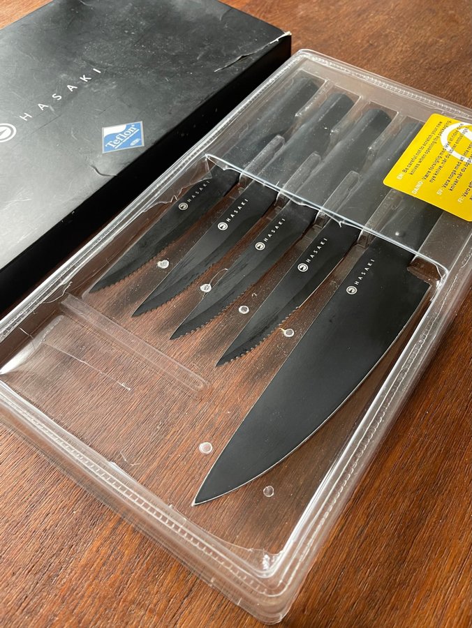 Japanska Hasaki knivar 5 st - Delvis oanvänd