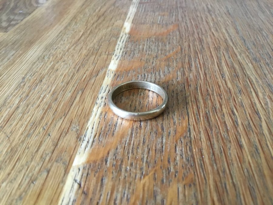 Välbevarad antik ring ”Elektrisk Giktring” i mässing stämplad / Strl 205 mm