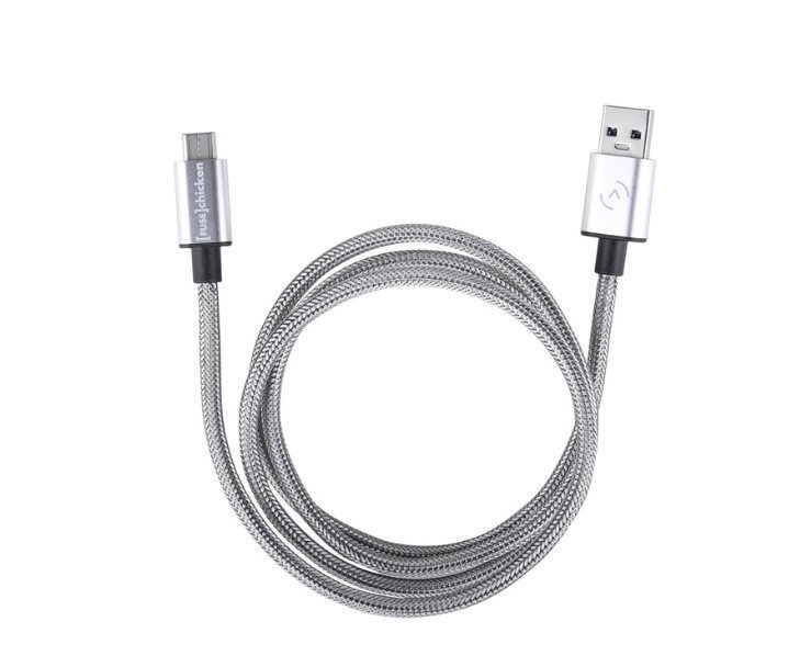 Fuse Chicken Synkkabel Usb-C Armour 1M Stainless Steel