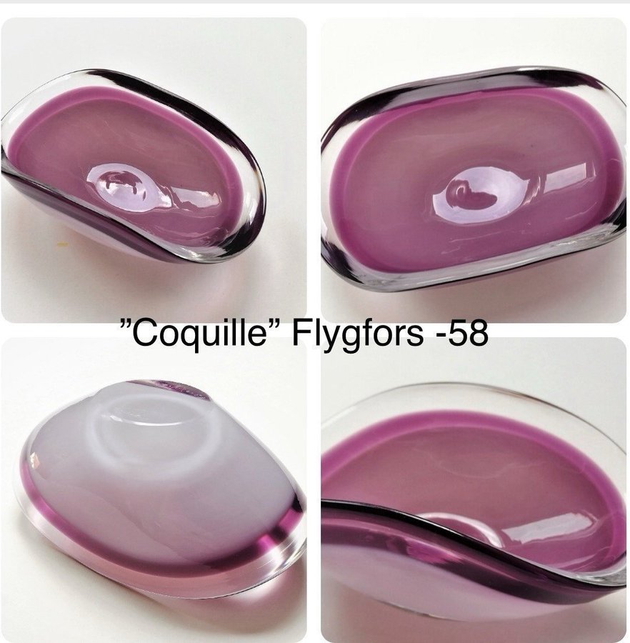 Retro miniatyr skål ” Coquille ” Paul Kedelv Flygfors-58
