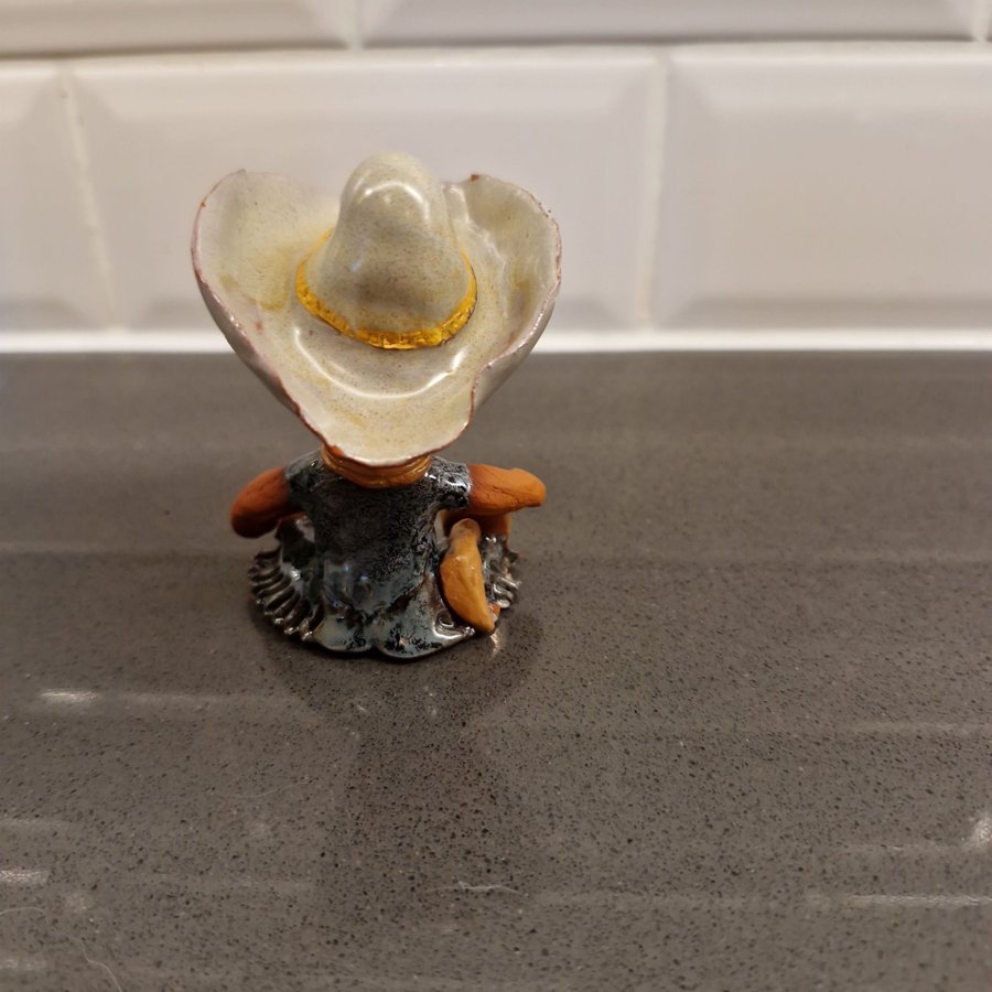 vintage Svante Turunen ceramic Little boy cowboy figurine Made In Finland