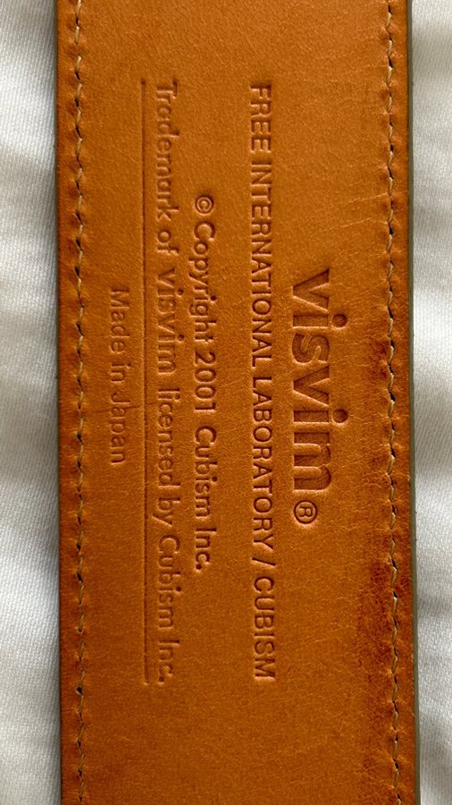 visvim  plain belt 40mm (veg suede)  W36  0118103003033