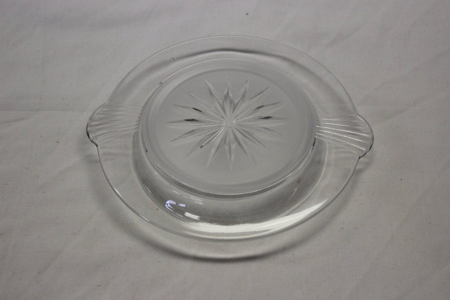 Vintage Vin Flaska Coaster Flaska Underlägg 155 cm i Slipat Glas