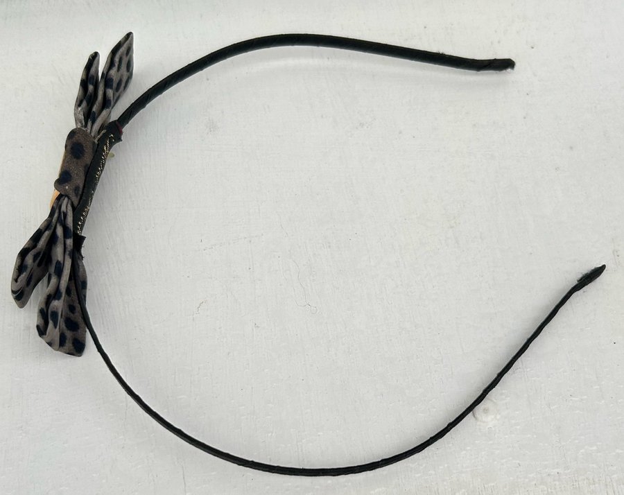 Elegant Handgjort Vintage Diadem med Leopardmönstrad Rosett