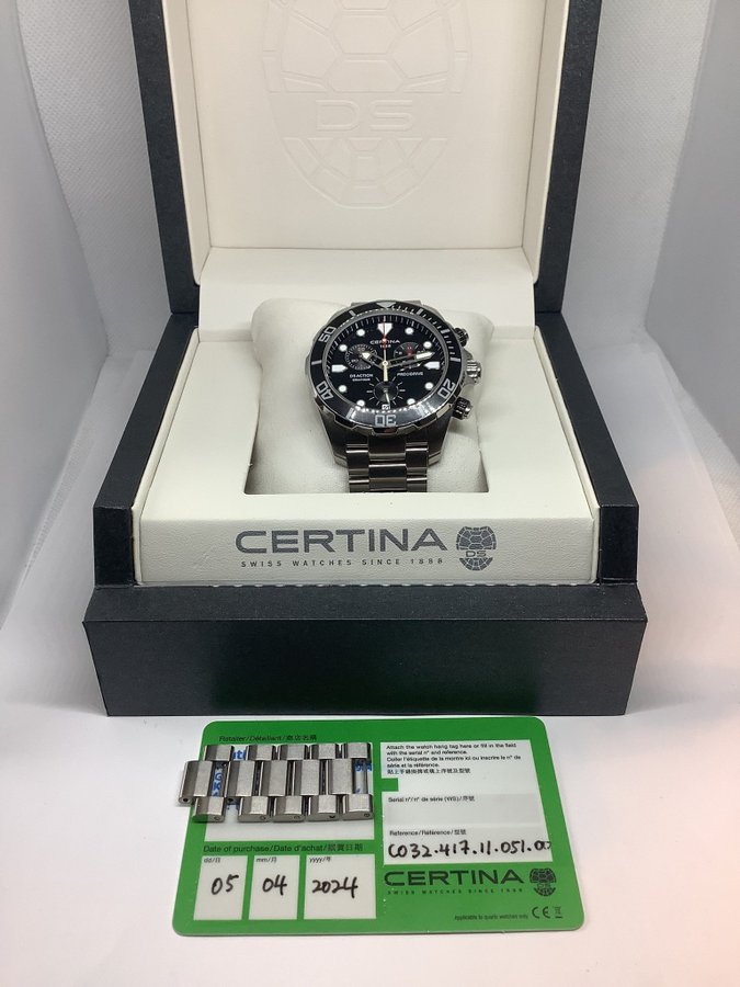 Certina DS Action Precidrive Chronograph uttagen april -24 !