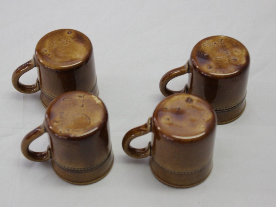 4 Liten Mugg Mocca Kaffekopp Old Höganäs Brun John Andersson