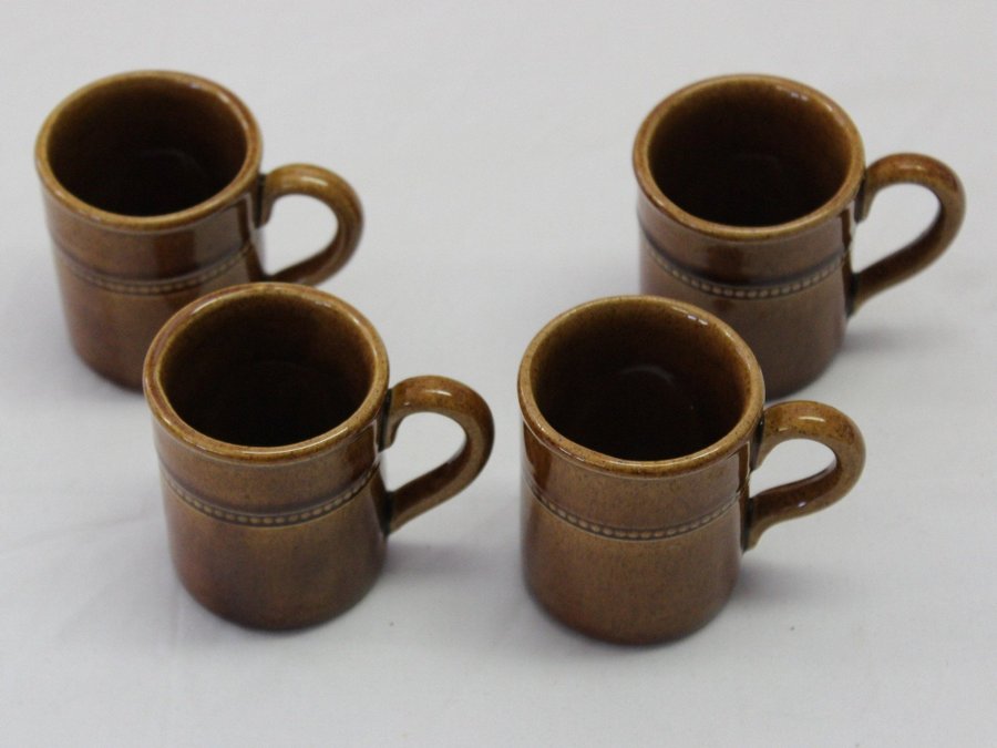 4 Liten Mugg Mocca Kaffekopp Old Höganäs Brun John Andersson