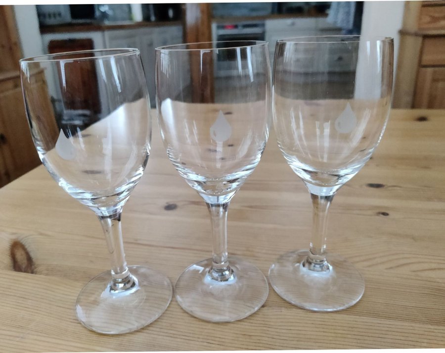 Tre-Stycken-Fina-Glas-Vinglas-RETRO-: