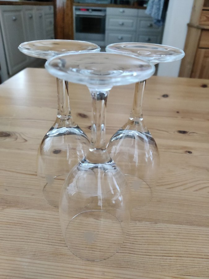 Tre-Stycken-Fina-Glas-Vinglas-RETRO-: