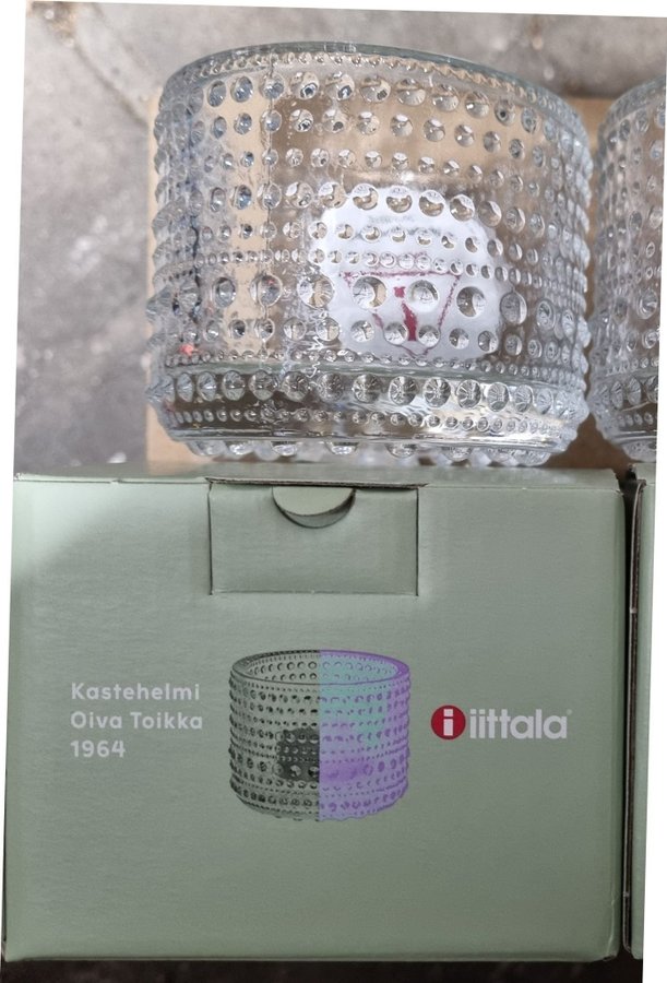 *Ny* Iittala Kastehelmi LJUSLYKTA 64MM KLAR - tea light - candle holder