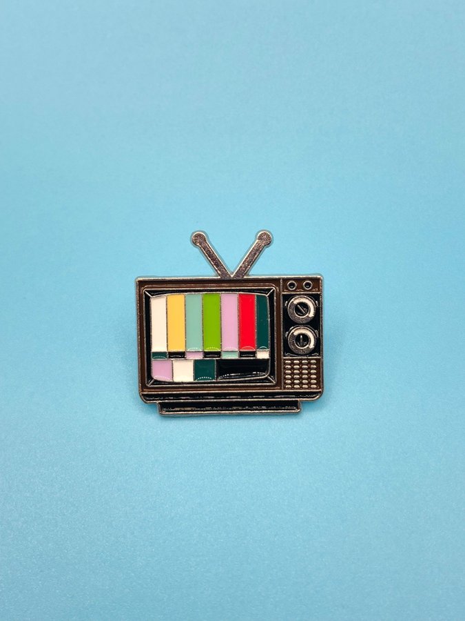 NO SIGNAL TV Enamel Pin | Retro Tv | Vintage Pin | Old school | Weak signal