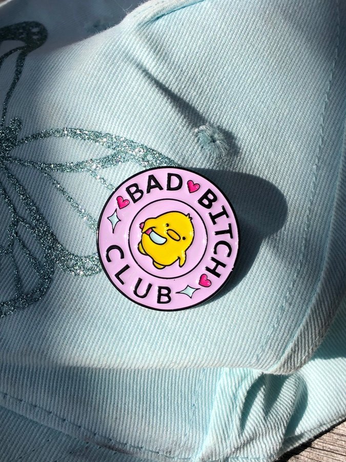 BAD BITCH CLUB Enamel Meme Pin | Funny Duck Pin | Cartoon Badge Brooche