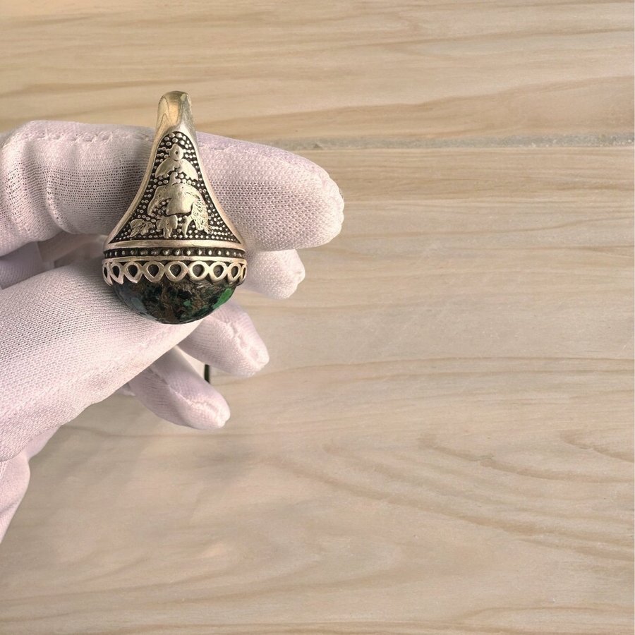 Persisk antik turkos silver ring 208 grams