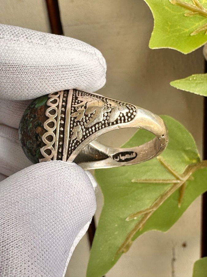 Persisk antik turkos silver ring 208 grams