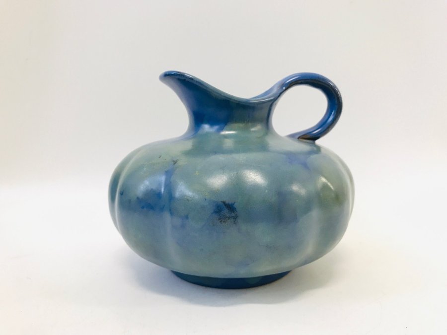 Blå keramik klyft krus/vas Uppsala-Ekeby 2501 Harald Östergren
