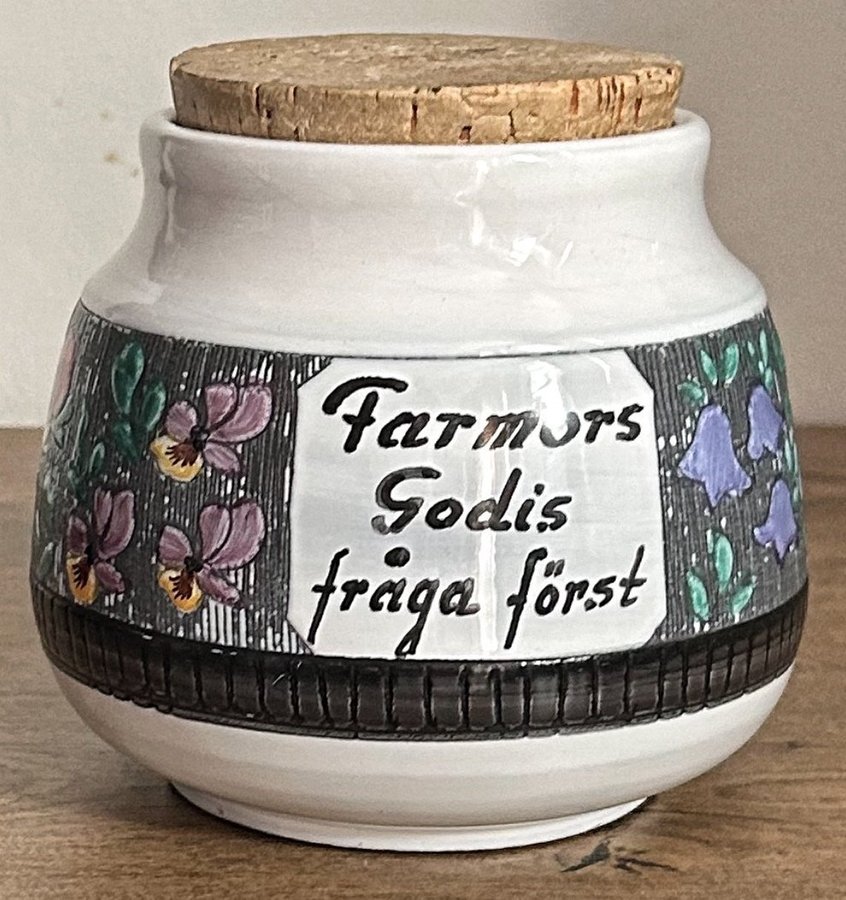 Vintage Svensk Godisburk - "Farmors Godis Fråga Först”