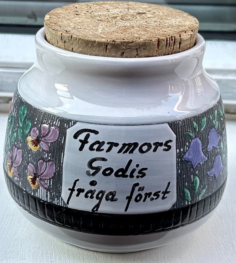 Vintage Svensk Godisburk - "Farmors Godis Fråga Först”