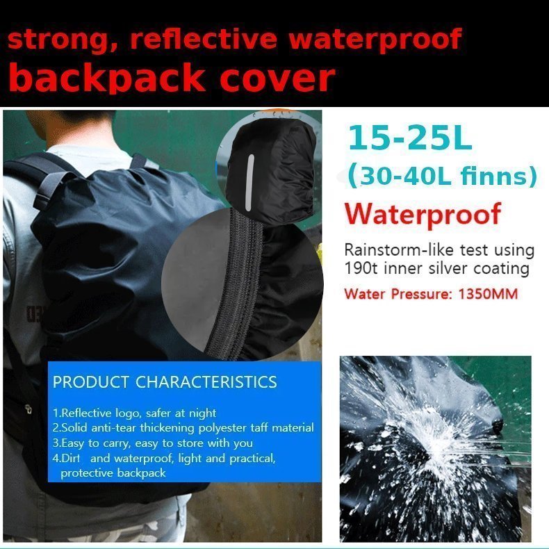 1 ryggsäcksskydd - backpack cover