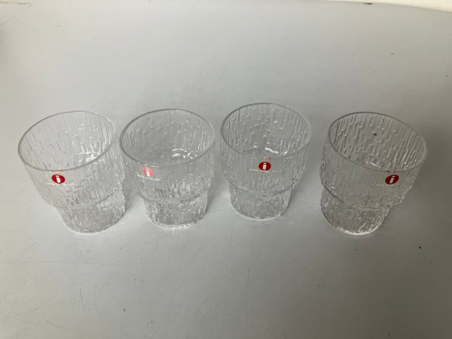 Iittala 4 st "PAADAR" snapsglas Tapio Wirkkala