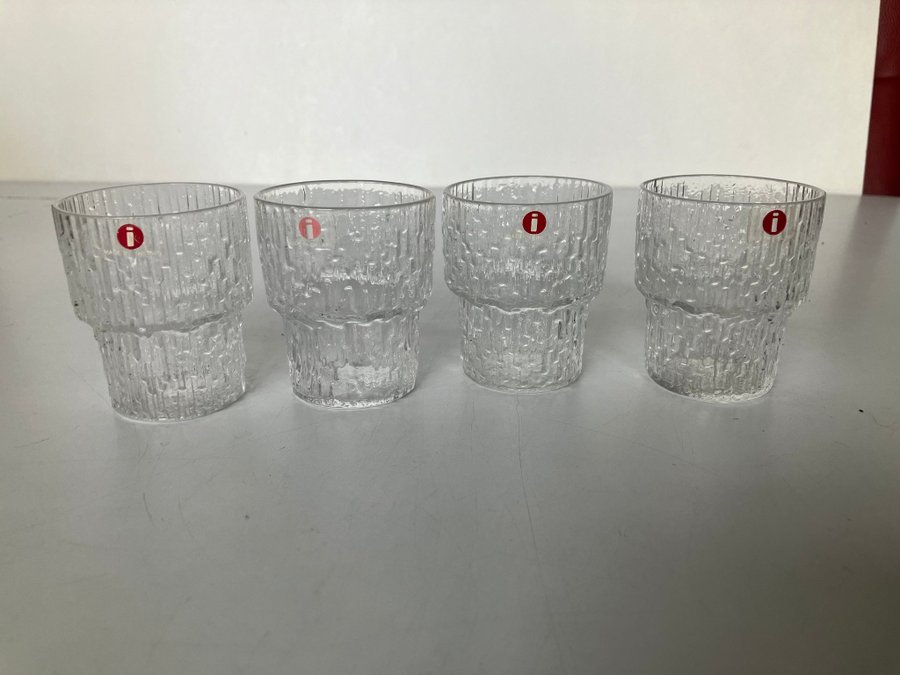 Iittala 4 st "PAADAR" snapsglas Tapio Wirkkala