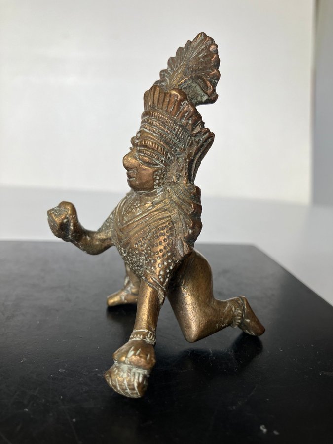Hinduisk brons figurin Baby Krishna Vintage