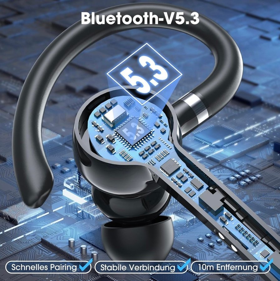 Bluetooth-headset Bluetooth-headset med mikrofon 65 dagars passningstid 10