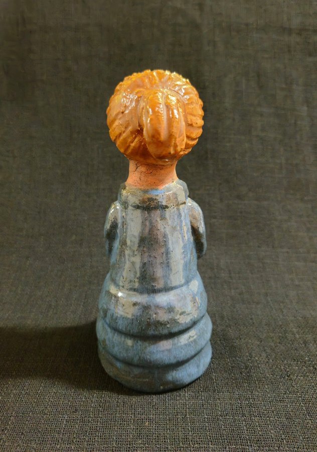 Lars Bergsten (1920-2011) 2 st figurin keramik flicka och pojke signerad
