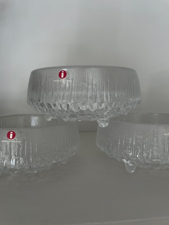 Iittala 4 st skålar Ultima Thule Tapio Wirkkala nyskick