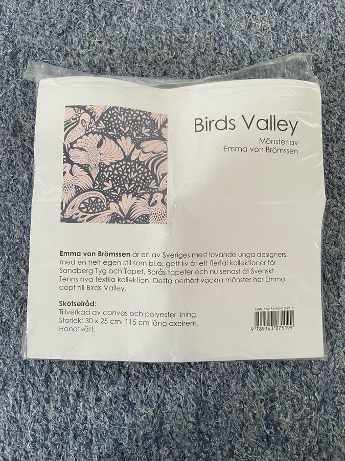 NY Limited edition axelremsväska/väska Emma von Brömssen Birds Valley