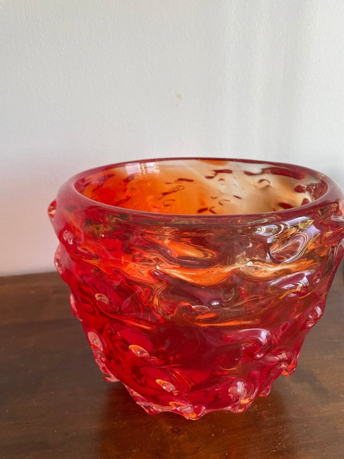 Stor vacker tung skål i glas Des Pots?
