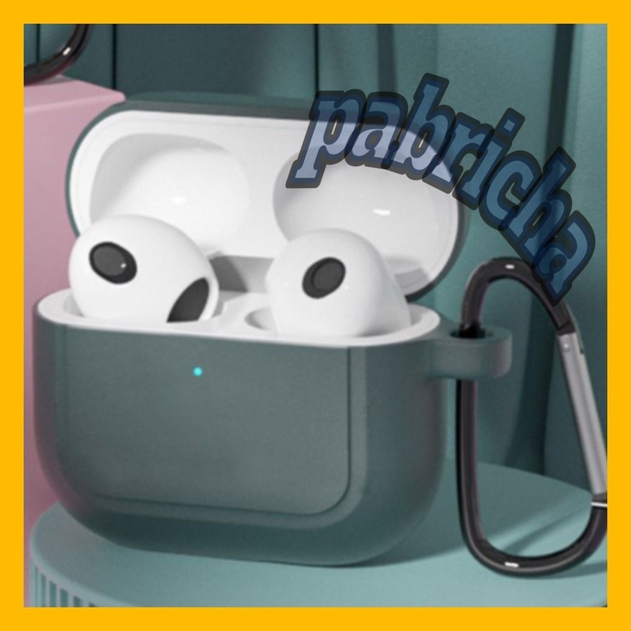 Grön silikonfodral (Apple Airpods skal) för Apple Airpods 3