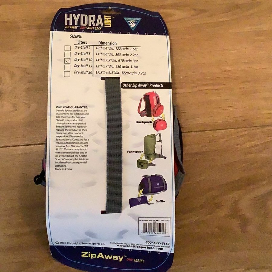 Vattentät packsäck / Packpåse - Waterproof Dry Bag / Dry Sack - 10 liter NY!