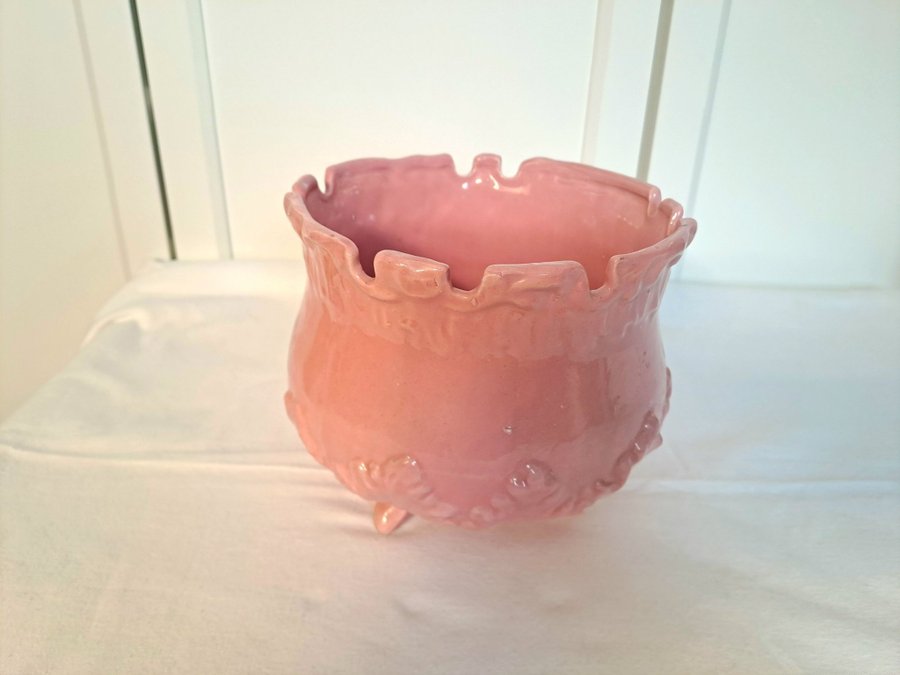 Ytterkruka Italy rosa kruka ytterfoder inredning keramik gammelrosa