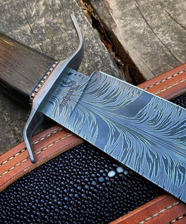 Custom Handmade Damascus Steel Bowie Knife Survival Knife Hunting Knife