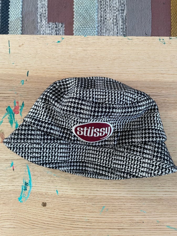 Stüssy - Lola Plaid Knit Buckethat One Size (Grey)