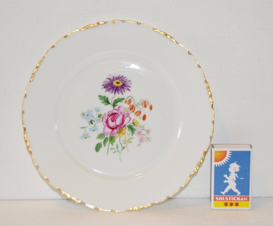 Rosenthal - "Versailles" - 6 assietter - Handmålade - 1800/1900-tal - Guldkant