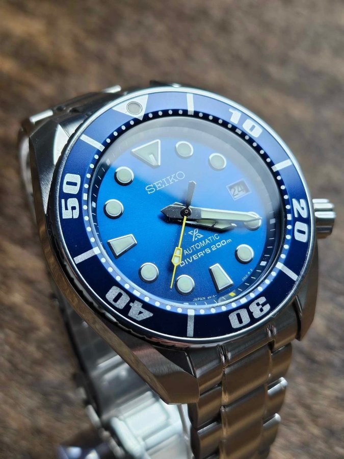 JDM Seiko Prospex Sumo "Blue Coral" SBDC069 - Meget pæn stand