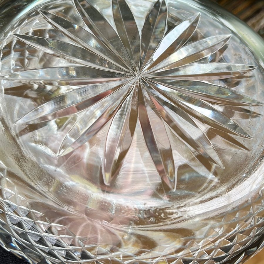 Atlantis crystal kaptens karaff / skeppskaraff  handblown and cut Portugal