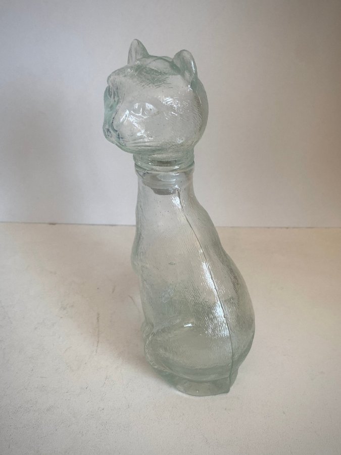 3 st karaffer glas Karaff bl a Empoli Genie dog Bottle vintage Rare 60s retro