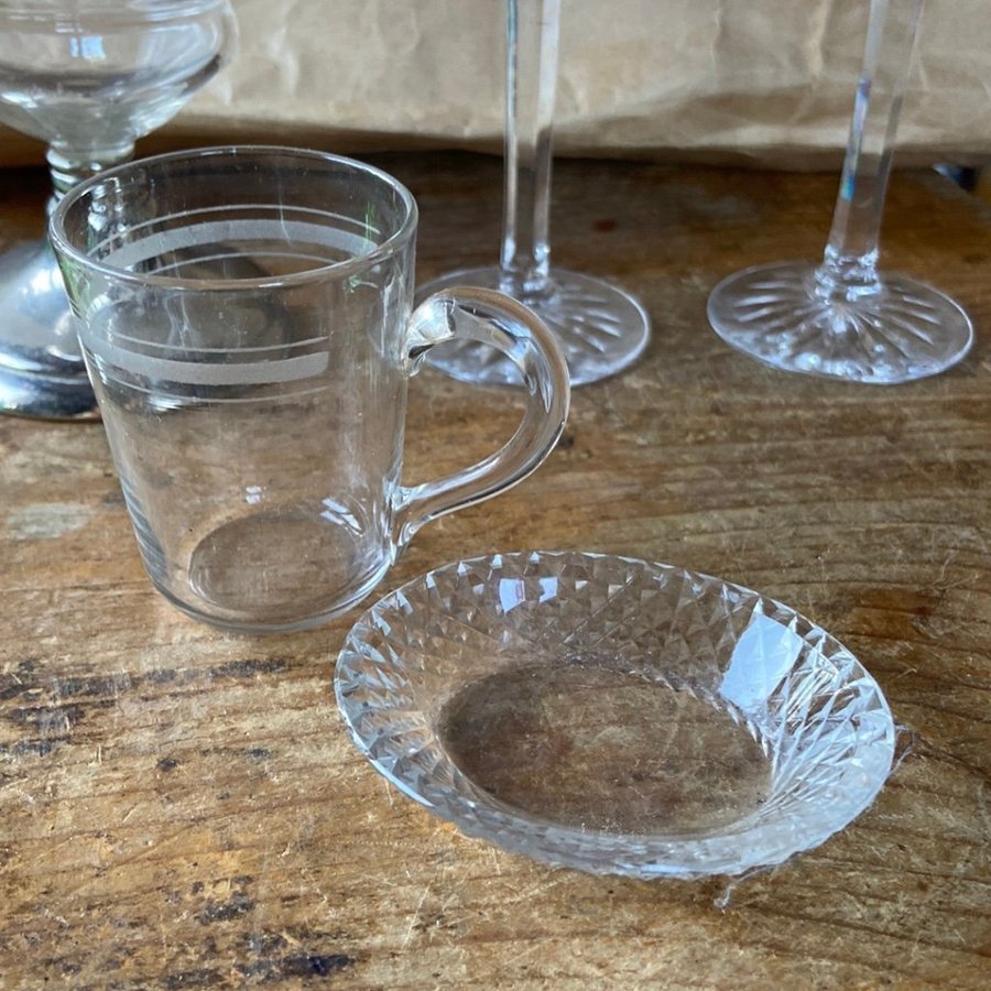 LOT glas saker av glas Rydbergskopp Glas Kosta Boda Bror? 3 st vas LÄS