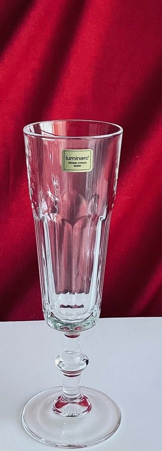 6 ST LUMINARC VERRERIE D’ARQUES FRANCE CHAMPAGNEGLAS/ PROSECCOGLAS I FINT SKICK