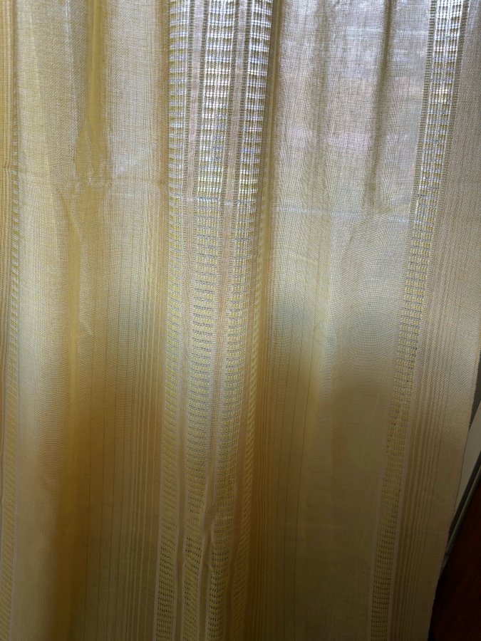 60-tals gardin retro  gula  ljusgula  långa