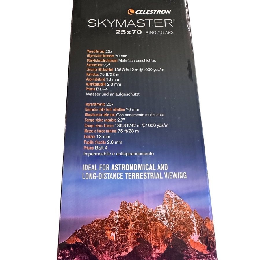 NY Celestron Skymaster 25x70 Kikare astronomi fåglar natur