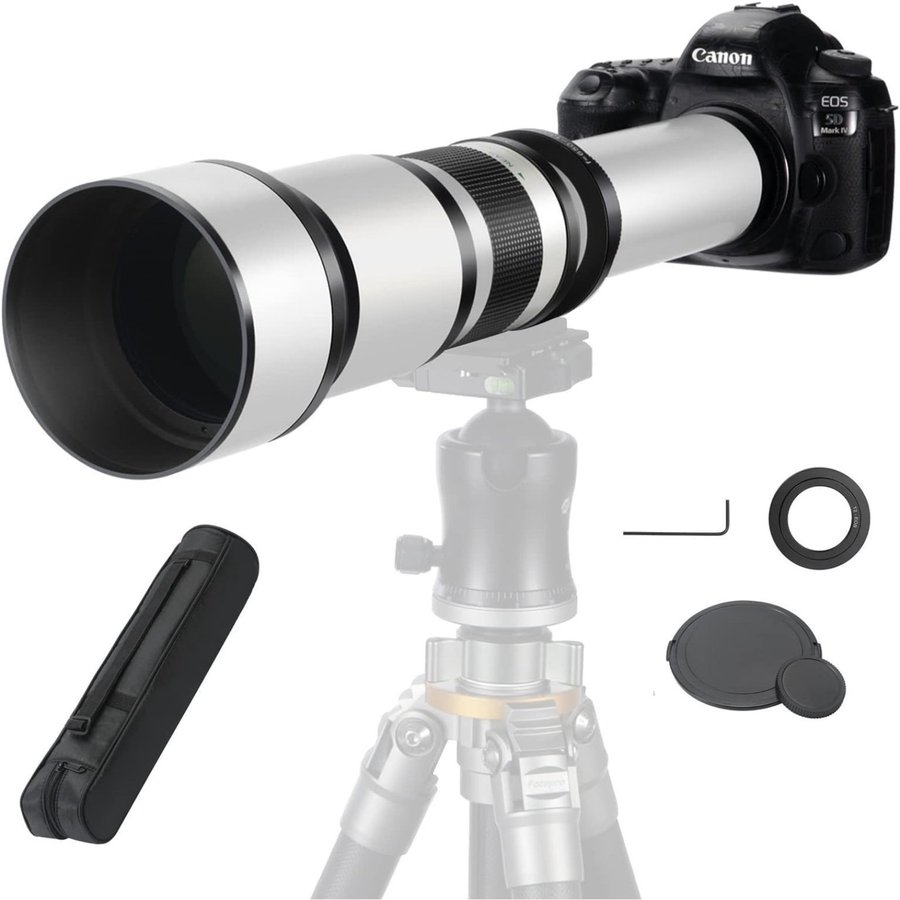 NY 650-1300 mm F/83 manuell zoom teleobjektiv för Canon NIKON SLR-kameror