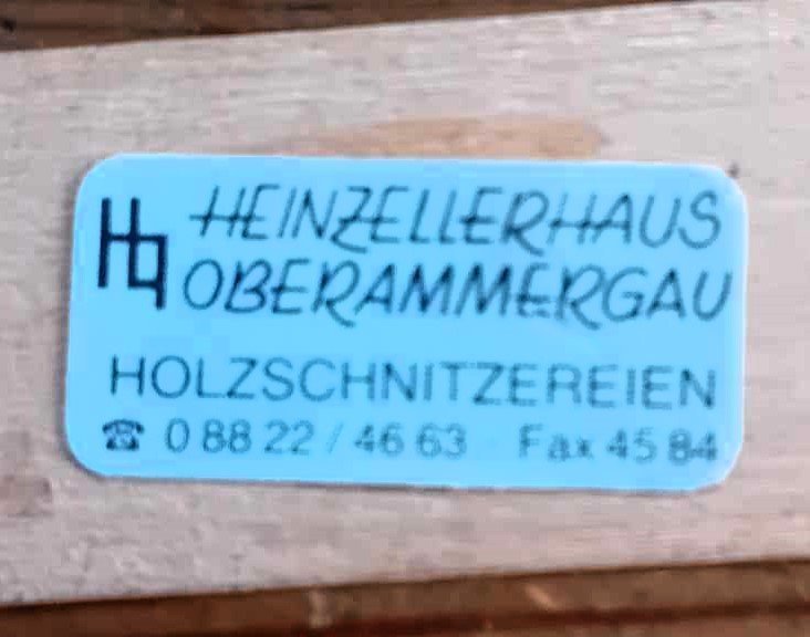 STORT KRUSIFIX FRÅN OBERAMMERGAU HEINZELLERHAUS HOLZSCHNITZEREIEN