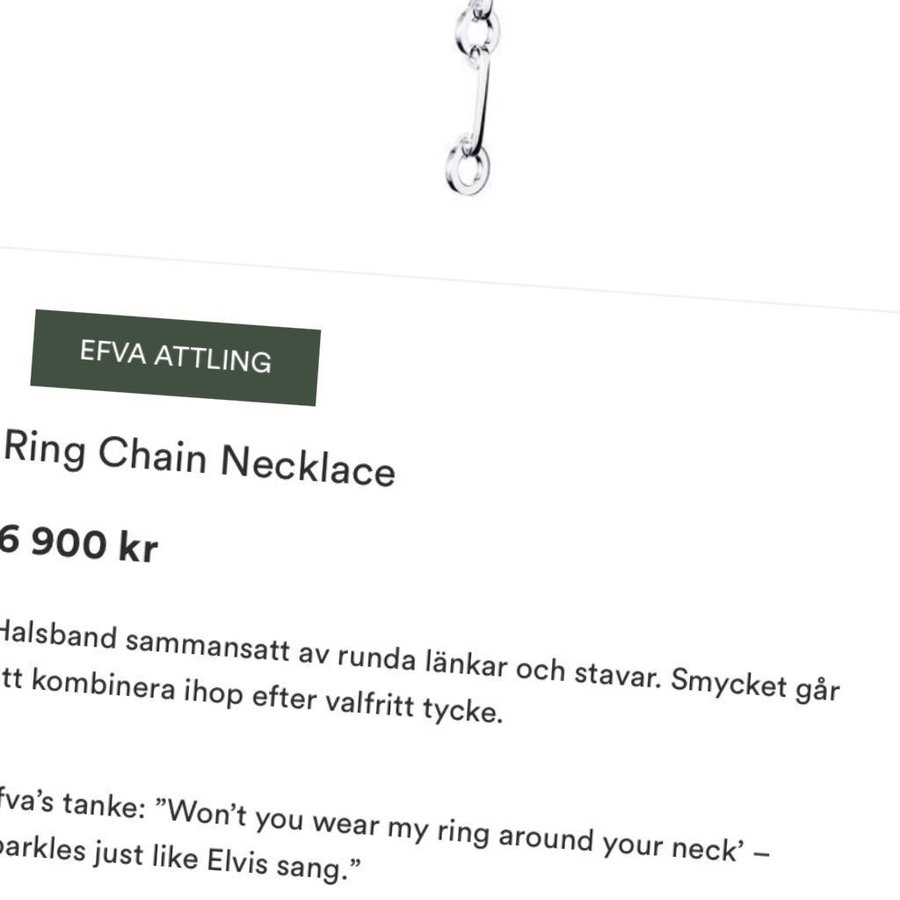 Efva Attling Stockholm Ring Chain Necklace(nyp:6990kr)