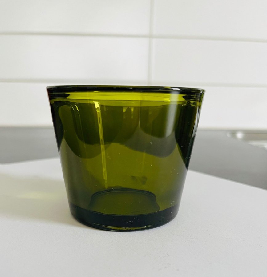 Olivgrön värmeljuslykta - okänd tillverkare