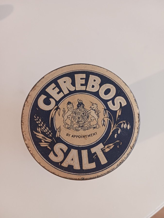 Cerebos London Salt i Plåtburk 1900-talets första hälft Oöppnad